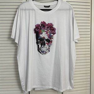 Floral skull t-shirt